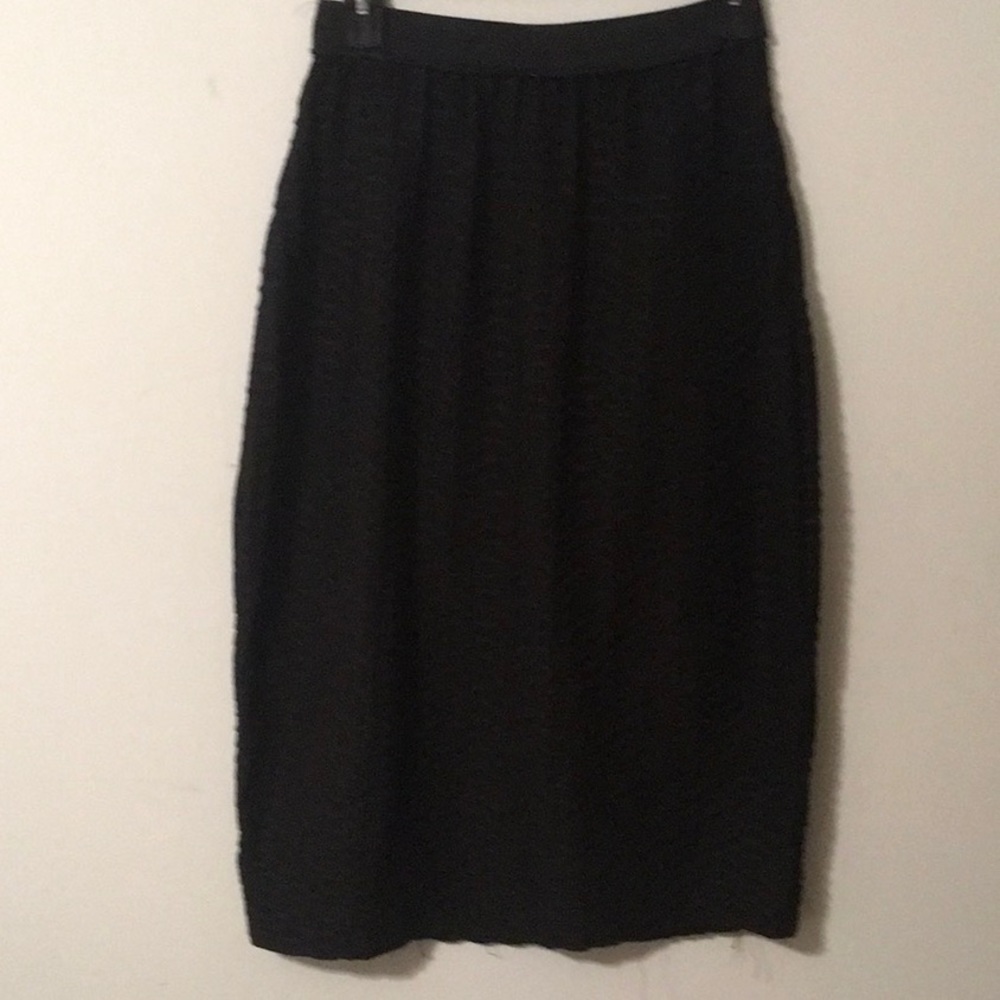 Black textured miss York pencil skirt